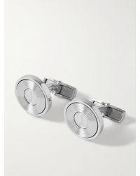 dunhill - Series D Optical Lines Rhodium-Plated Cufflinks - Lyst