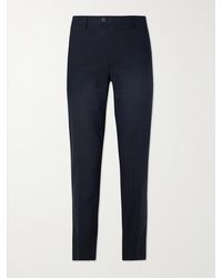 Club Monaco - Sutton Straight-leg Cotton And Wool-blend Trousers - Lyst