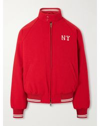Aimé Leon Dore - Ny Highlanders Logo-Embroidered Wool-Blend Varsity Jacket - Lyst