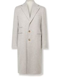 De Petrillo - Herringbone Virgin Wool And Cashmere-Blend Overcoat - Lyst