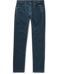 Massimo Alba - Alunga Slim-fit Cotton-velvet Trousers - Lyst