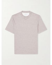 Brunello Cucinelli - Slub Linen And Cotton-blend Jersey T-shirt - Lyst