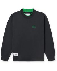 WTAPS - Logo-embroidered Cotton-jersey Sweatshirt - Lyst