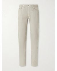 Brunello Cucinelli - Straight-Leg Cotton-Corduroy Trousers - Lyst