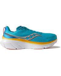 Saucony - Guide 17 Metallic Rubber-trimmed Mesh Running Sneakers - Lyst