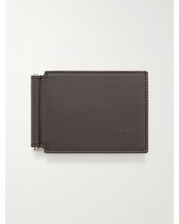 Brunello Cucinelli - Logo-debossed Leather Billfold Wallet With Money Clip - Lyst