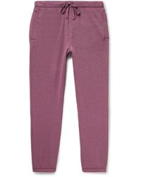 Entireworld Tapered Cotton-blend Jersey Sweatpants - Pink