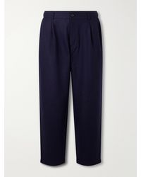 Comme des Garçons - Wide-Leg Pleated Wool-Blend Flannel Trousers - Lyst