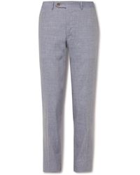 Canali - Kei Slim-fit Linen And Wool-blend Suit Trousers - Lyst