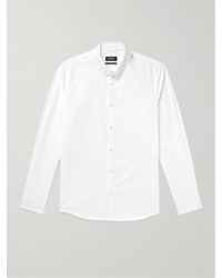 A.P.C. - Greg Button-down Collar Logo-embroidered Cotton Oxford Shirt - Lyst