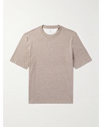 Brunello Cucinelli - Slub Linen And Cotton-Blend Jersey T-Shirt - Lyst