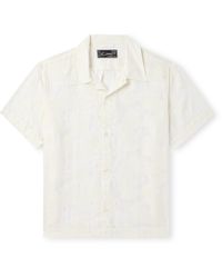 mfpen - Holiday Camp-collar Floral-jacquard Cotton-blend Shirt - Lyst