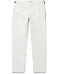 Orlebar Brown - Fallon Straight-leg Cotton-blend Twill Trousers - Lyst