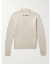 The Row - Joyce Cotton And Cashmere-blend Polo Shirt - Lyst