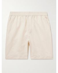 Sunspel - Straight-leg Cotton And Linen-blend Twill Shorts - Lyst