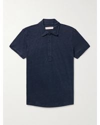 Orlebar Brown - Sebastian Slim-Fit Linen-Jersey Polo Shirt - Lyst