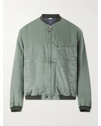 A.PRESSE - Silk And Cotton-Blend Bomber Jacket - Lyst