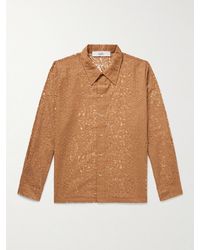 Séfr - Maui Devoré Cotton-Blend Shirt - Lyst