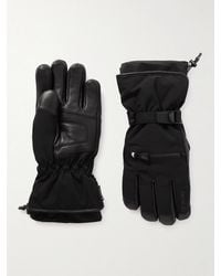 Moncler - Logo-Appliquéd Leather-Trimmed Ski Gloves - Lyst