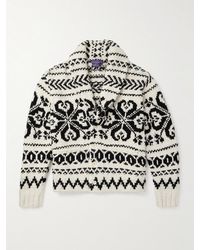 Ralph Lauren - Shawl-collar Cashmere-jacquard Cardigan - Lyst