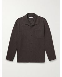 Amomento - Camp-Collar Wool-Flannel Shirt - Lyst