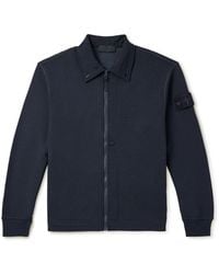 Stone Island - Ghost Wool And Cotton-Blend Jersey Zip-Up Sweatshirt - Lyst