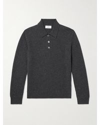 MR P. - Ribbed Cashmere Polo Shirt - Lyst