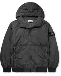 Stone Island - Logo-Appliquéd Garment-Dyed Padded Crinkle Reps Nylon Hooded Jacket - Lyst
