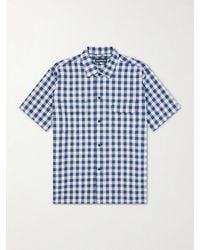 Monitaly - Milano Gingham Cotton And Linen-Blend Shirt - Lyst