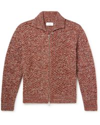 MR P. - Mouline Wool And Silk-blend Zip-up Sweater - Lyst