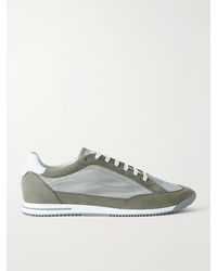 Brunello Cucinelli - Suede-Trimmed Canvas Sneakers - Lyst