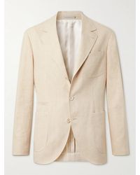 Brunello Cucinelli - Linen And Wool-blend Suit Jacket - Lyst