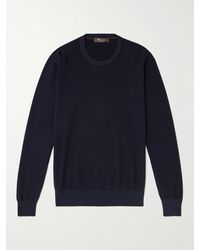 Loro Piana - Cotton And Silk-blend Piqué Sweater - Lyst
