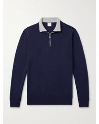 Eleventy - Cashmere Half-Zip Sweater - Lyst