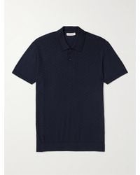 Orlebar Brown - Jarrett Cotton And Modal-blend Jacquard Polo Shirt - Lyst