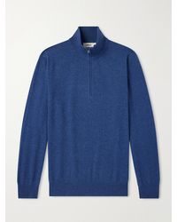 Altea - Virgin Wool Half-zip Sweater - Lyst
