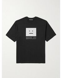 Acne Studios - Exford Embellished Glittered Logo-Print Cotton-Jersey T-Shirt - Lyst