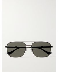 Gucci - Aviator-style Gunmetal-tone Sunglasses - Lyst