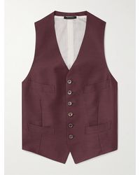 Tom Ford - Dyllan Wool, Mohair And Silk-Blend Twill Waistcoat - Lyst
