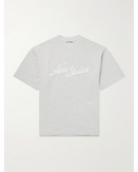 Acne Studios - Logo-Embroidered Cotton-Piqué T-Shirt - Lyst