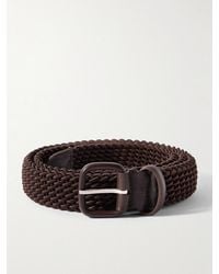 Charvet - 3Cm Leather-Trimmed Woven Cord Belt - Lyst