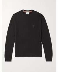 Burberry - Logo-embroidered Cashmere Sweater - Lyst