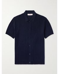 Orlebar Brown - Tiernan Ribbed Cotton Polo Shirt - Lyst