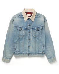 The Row - Joret Corduroy-Trimmed Denim Jacket - Lyst