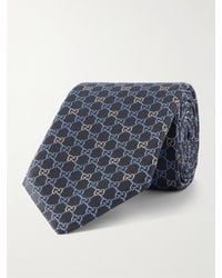 Gucci - Krawatte aus Seiden-Twill mit Jacquard-Logomuster - Lyst