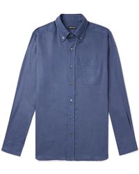 Tom Ford - Button-down Collar Lyocell-poplin Shirt - Lyst