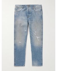 Tom Ford - Gerade geschnittene Jeans in Distressed-Optik - Lyst