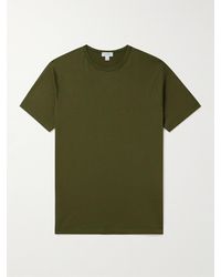 Sunspel - Schmal geschnittenes T-Shirt aus Baumwoll-Jersey - Lyst