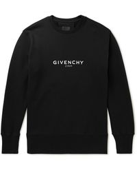 Givenchy Logo-print Cotton-jersey Sweatshirt - Black