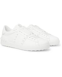 valentino open leather sneakers
